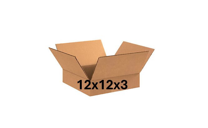 12x12x3 (32 ect) | SINGLE CARDBOARD BOX