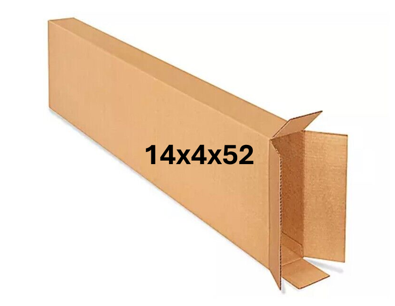 14x4x52 (200 lb strength) | SINGLE CARDBOARD BOX | SIDE LOADING