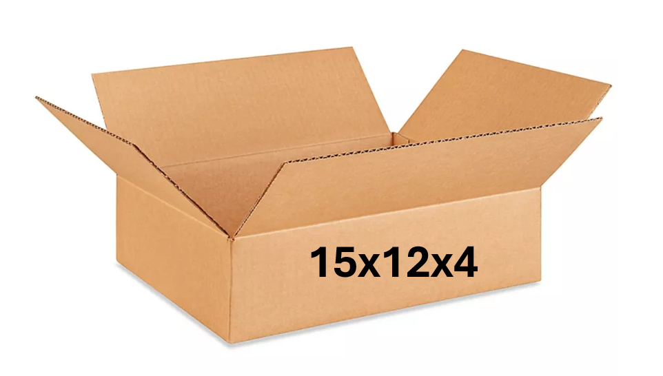 15x12x4 (200 lb strength) | SINGLE CARDBOARD BOX