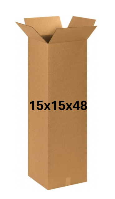 15x15x48 (200 lb strength) | SINGLE CARDBOARD BOX | TALL