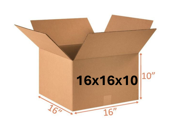 16x16x10 (200 lb strength) | SINGLE CARDBOARD BOX