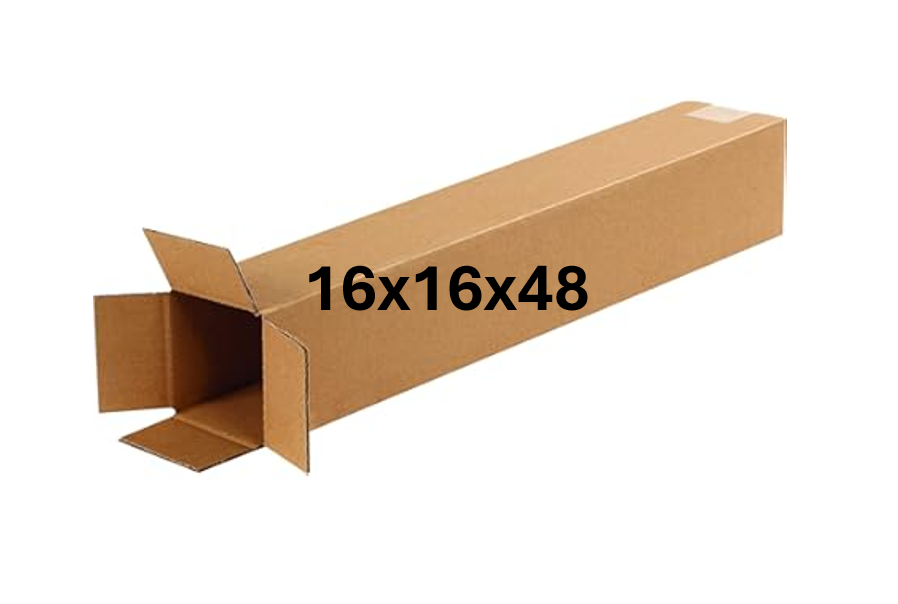 16x16x48 (200 lb strength) | SINGLE CARDBOARD BOX | TALL
