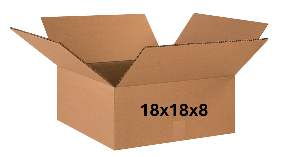 18x18x8 (200 lb strength) | SINGLE CARDBOARD BOX