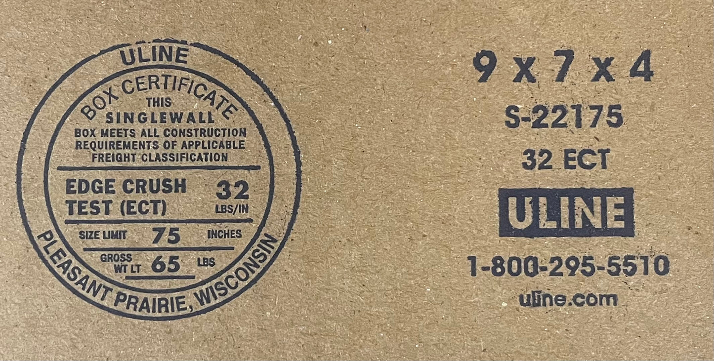 9x7x4 (32 ect) | 25 CARDBOARD BOX BUNDLE