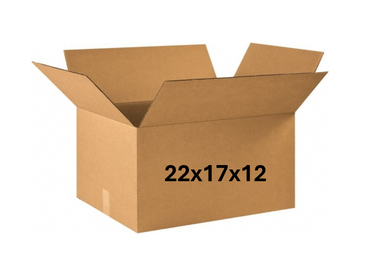 22x17x12 (200 lb strength) | SINGLE CARDBOARD BOX