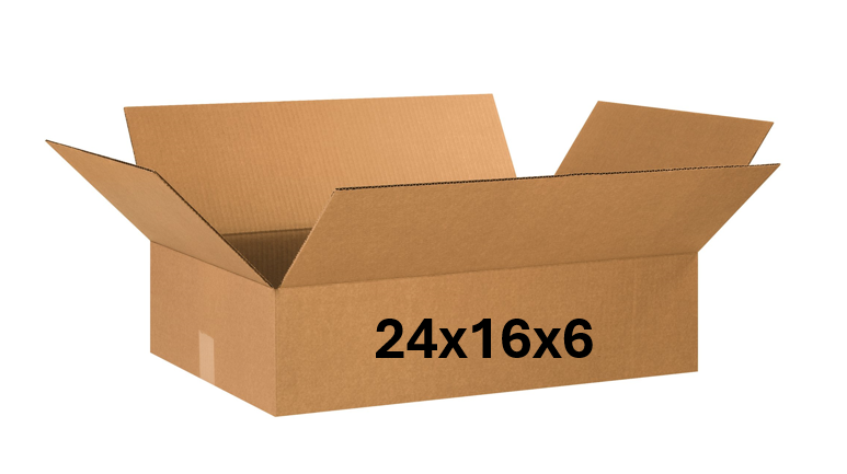 24x16x6 (200 lb strength) | SINGLE CARDBOARD BOX