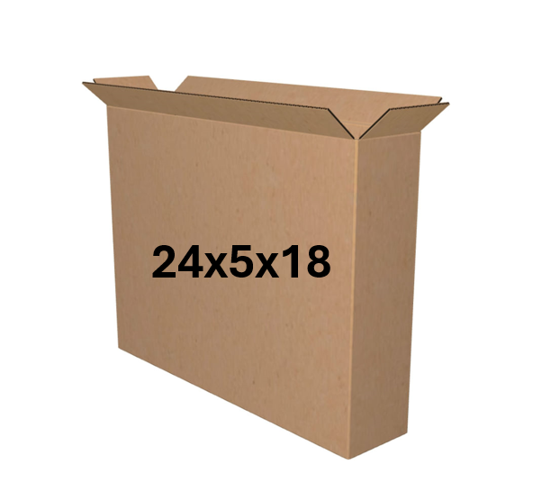 24x5x18 (200 lb strength) | SINGLE CARDBOARD BOX | SIDE LOADING