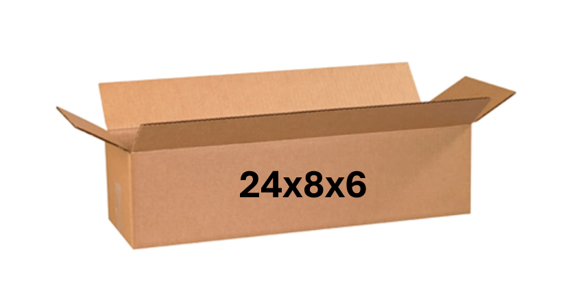 24x8x6 (200 lb strength) | SINGLE CARDBOARD BOX