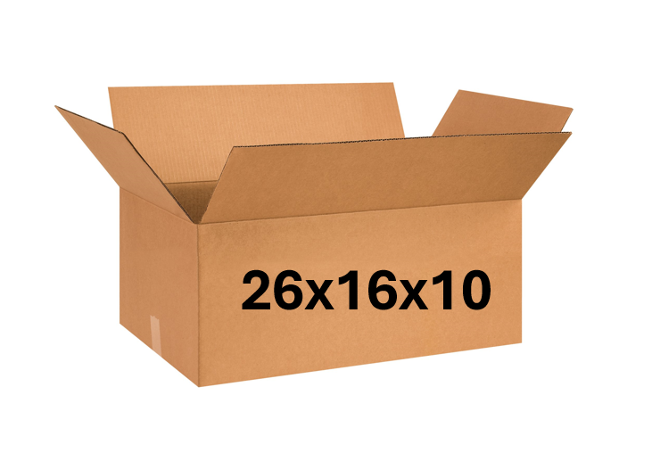 26x16x10 (200 lb strength) | SINGLE CARDBOARD BOX