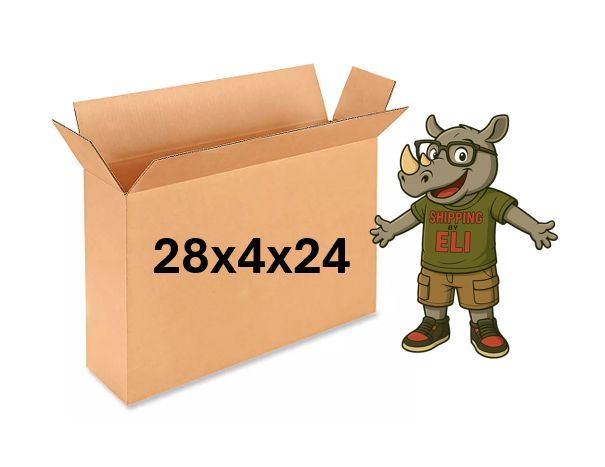 28x4x24 (200 lb strength) | SINGLE CARDBOARD BOX | SIDE LOADING