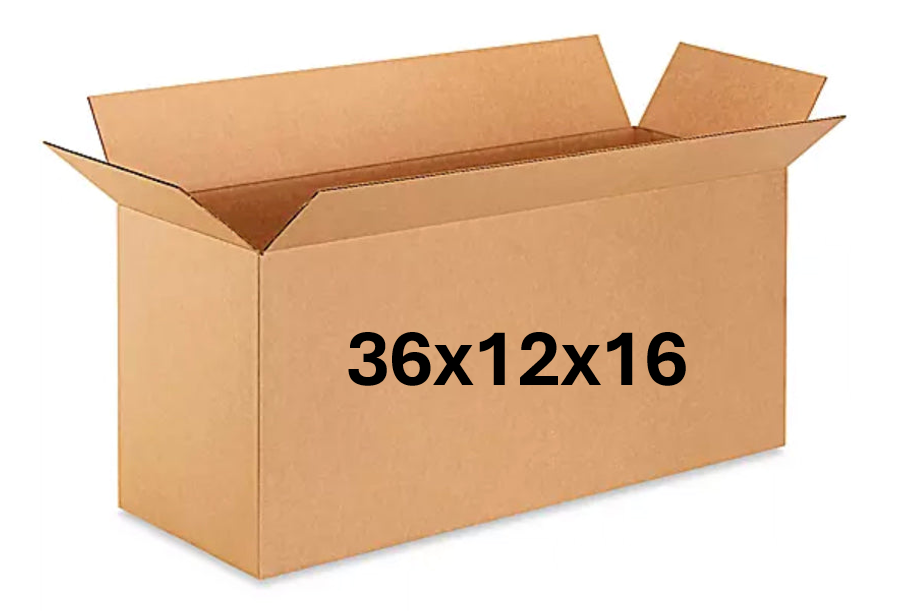 36x12x16 (200 lb strength) | SINGLE CARDBOARD BOX