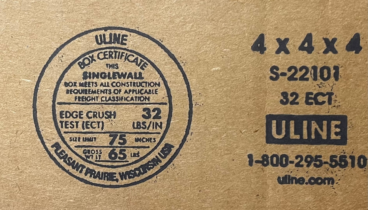 4x4x4 (32 ect) | SINGLE CARDBOARD BOX