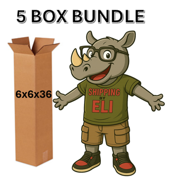 6x6x36 (200 lb strength) | 5 BOX BUNDLE | TALL