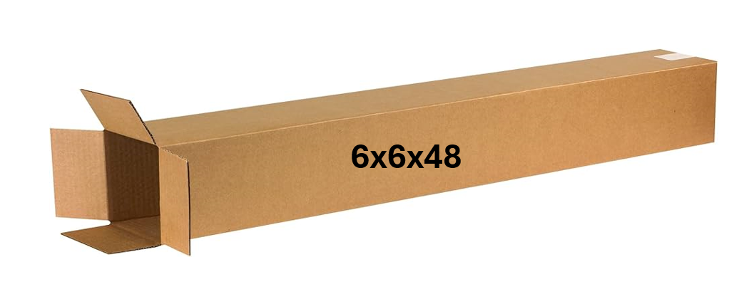6x6x48 (200 lb strength) | SINGLE CARDBOARD BOX | TALL