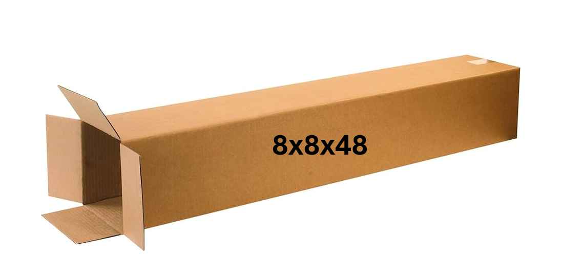 8x8x48 (200 lb strength) | SINGLE CARDBOARD BOX | TALL