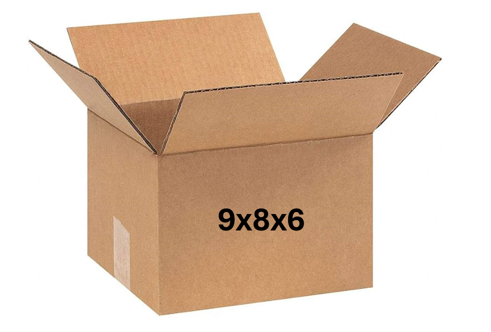 9x8x6 (200 lb strength) | SINGLE CARDBOARD BOX