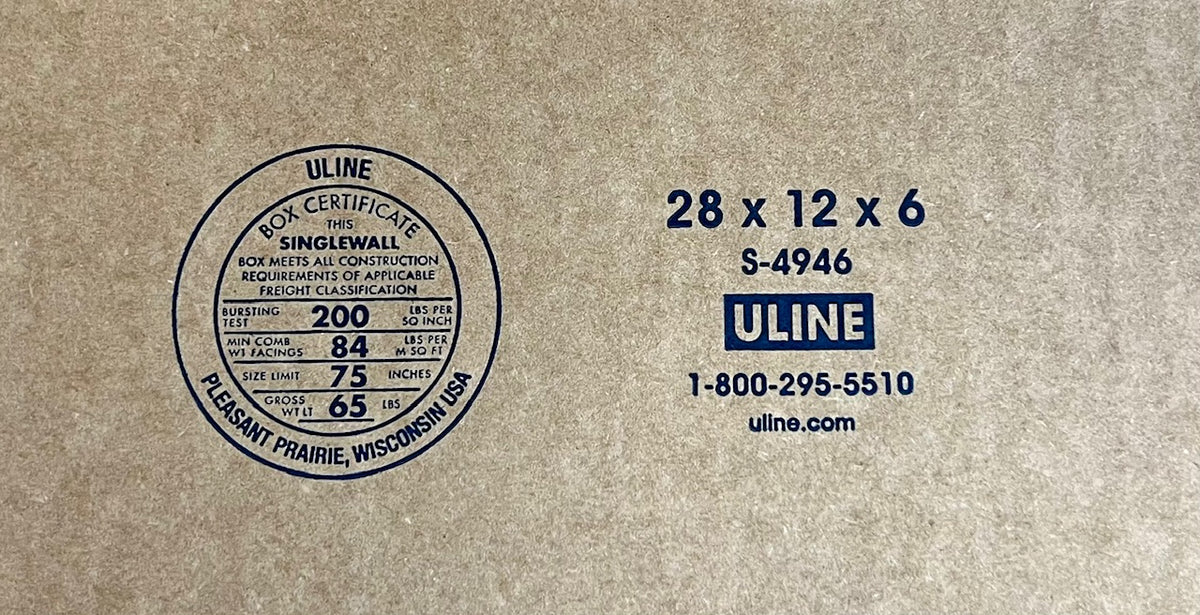28x12x6 (200 lb strength) | SINGLE CARDBOARD BOX