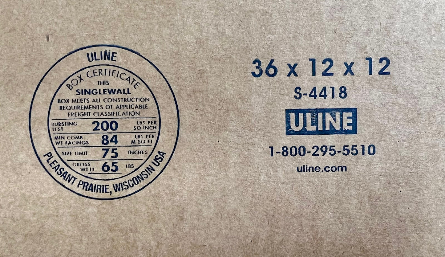 36x12x12 (200 lb strength) | 10 BOX BUNDLE | LONG
