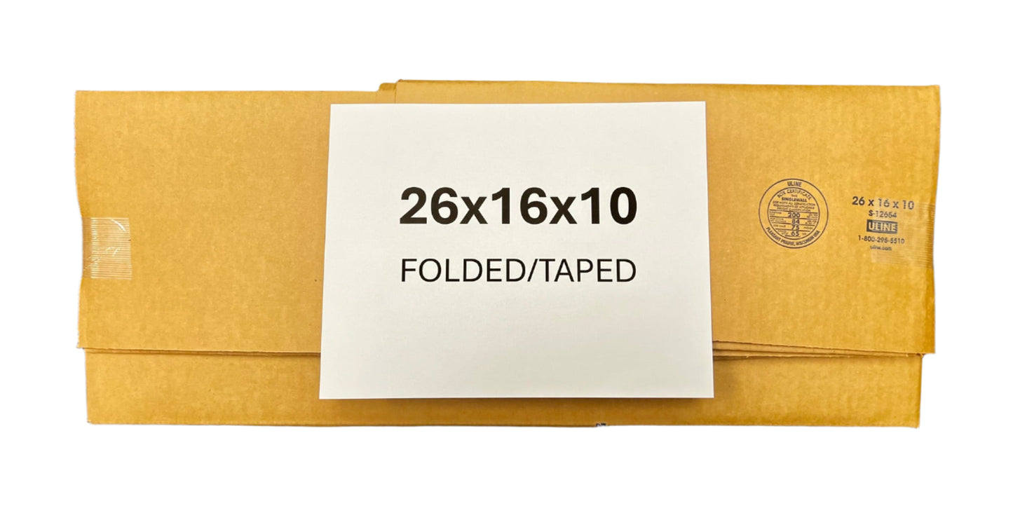 26x16x10 (200 lb strength) | SINGLE CARDBOARD BOX