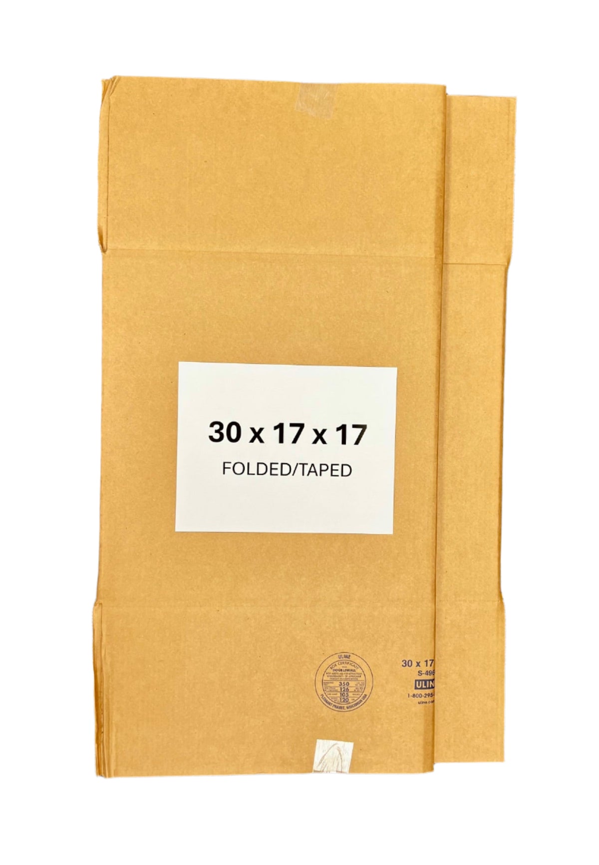 30x17x17 (350 lb strength) | SINGLE CARDBOARD BOX | DOUBLE WALL