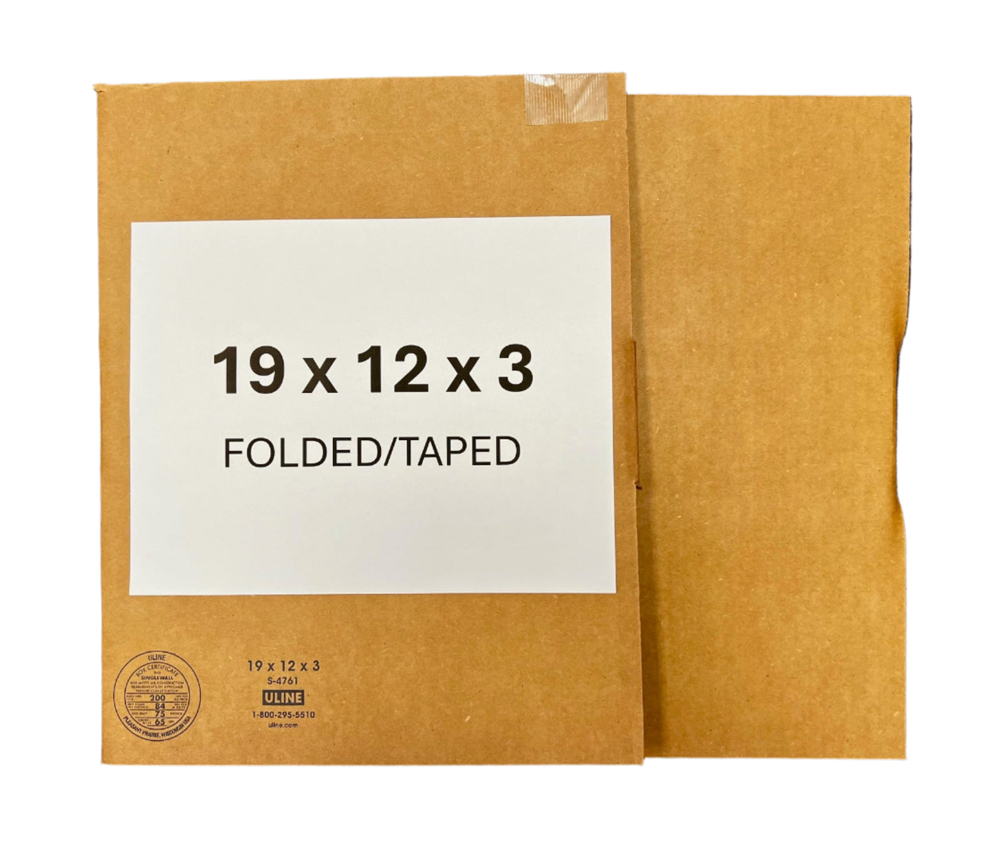 19x12x3 (200 lb strength) | SINGLE CARDBOARD BOX