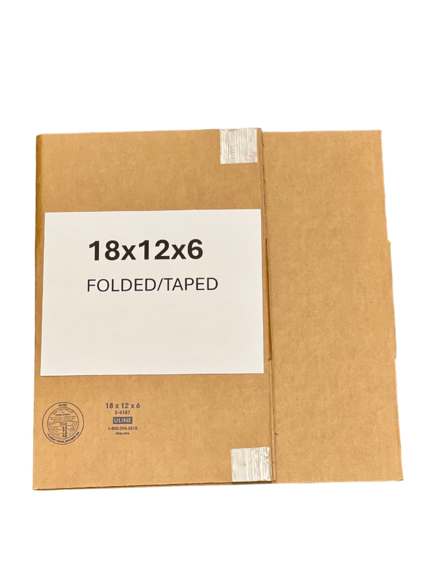 18x12x6 (200 lb strength) | SINGLE CARDBOARD BOX