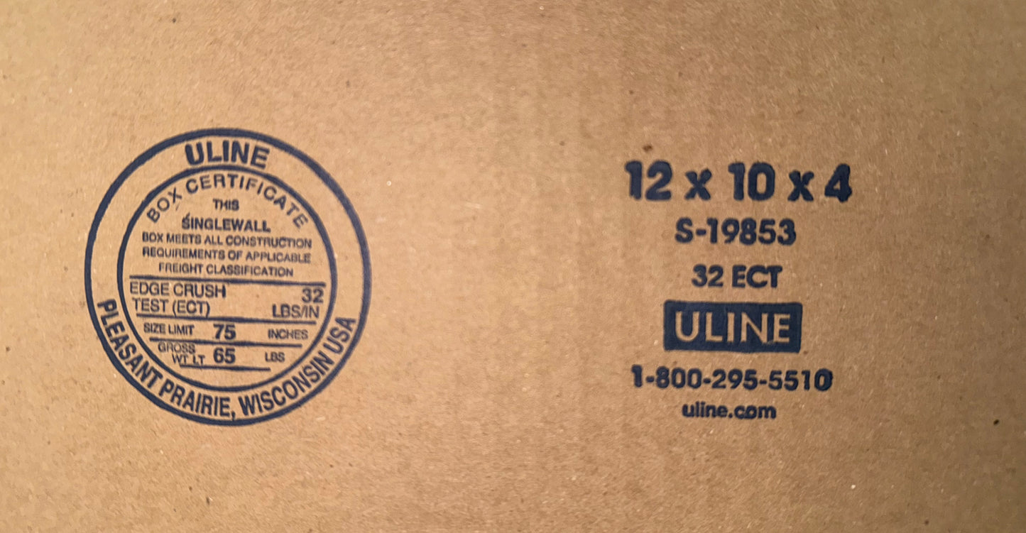 12x10x4 (32 ect) | SINGLE CARDBOARD BOX