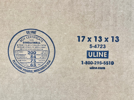 17x13x13 (200 lb strength) | SINGLE BOX | SMALL MOVING BOX