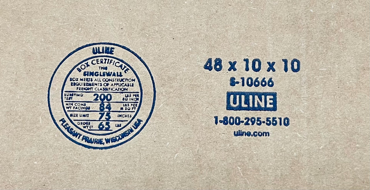 48x10x10 (200 lb strength) | SINGLE CARDBOARD BOX | LONG