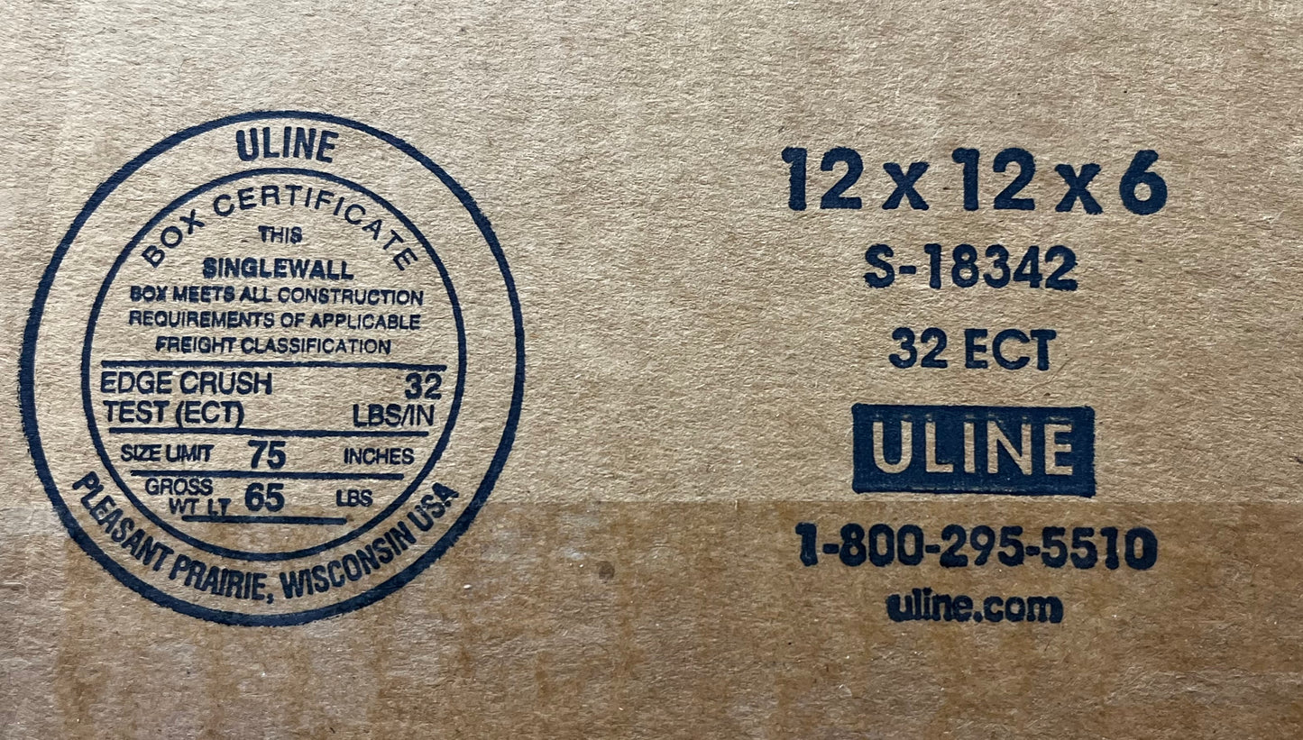 12x12x6 (32 ect) | 10 CARDBOARD BOX BUNDLE
