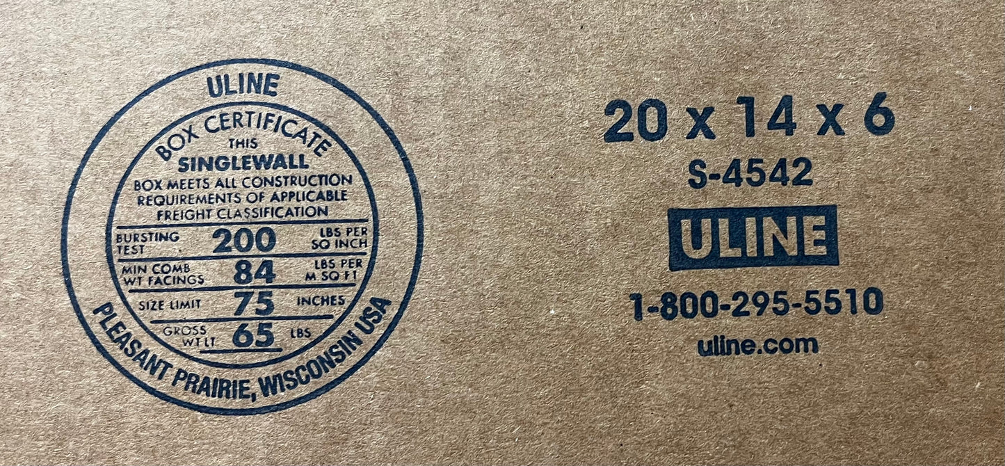20x14x6 (200 lb strength) | 5 BOX BUNDLE