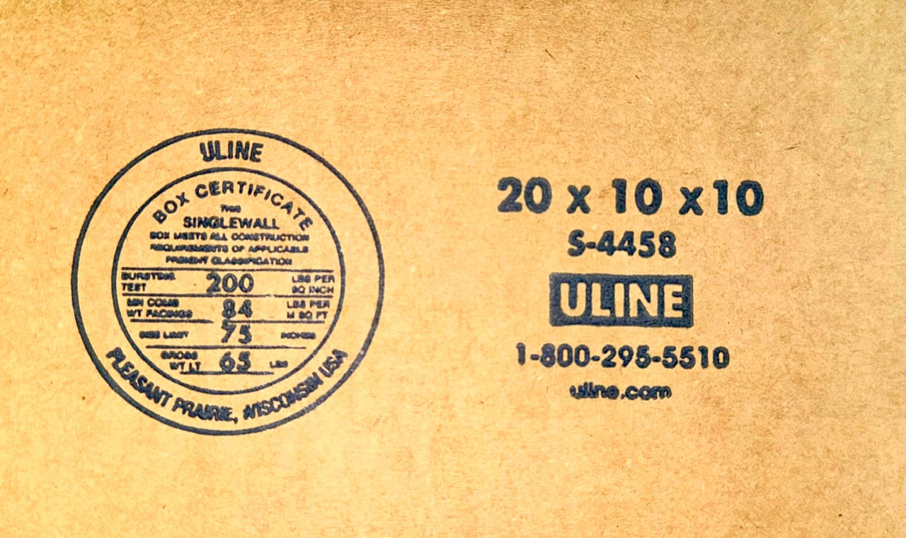 20x10x10 (200 lb) | SINGLE CARDBOARD BOX | LONG BOX