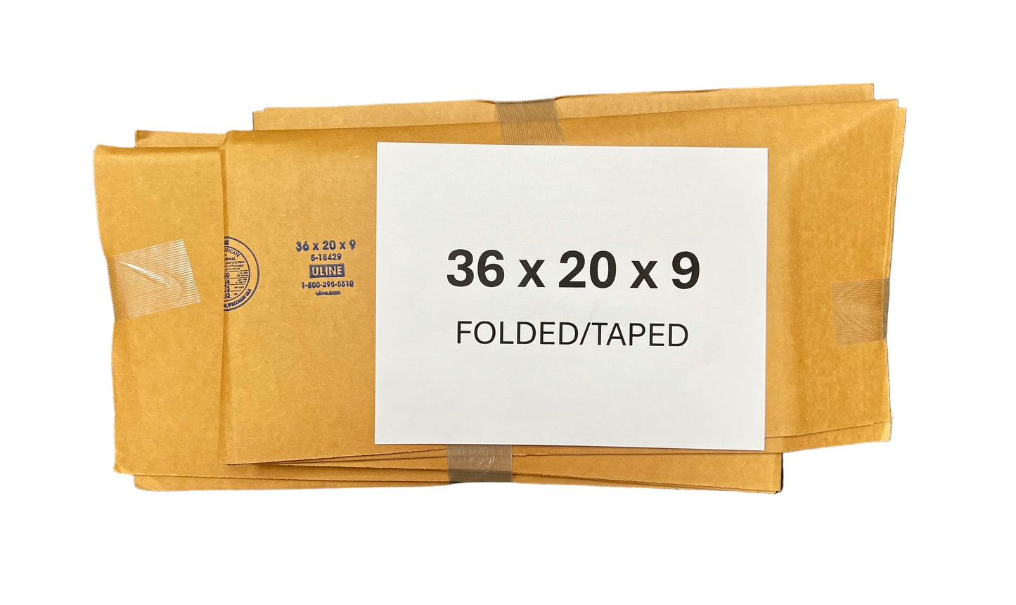 36x20x9 (200 lb strength) | SINGLE CARDBOARD BOX