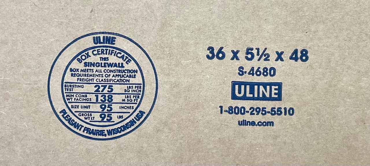 36x5.5x48 (275 lb strength) | SINGLE BOX | SIDE LOADING