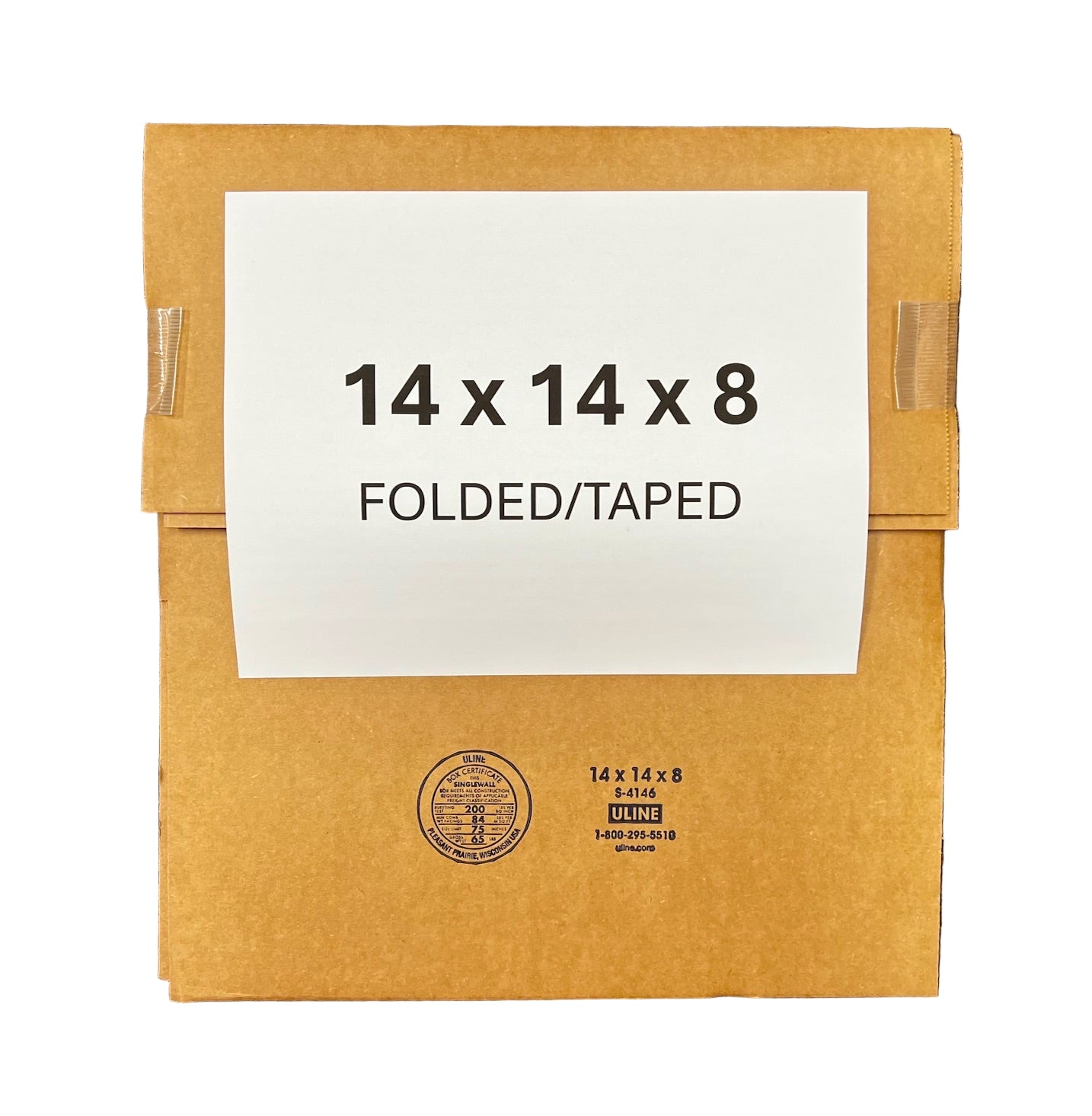 14x14x8 (200 lb strength) | SINGLE CARDBOARD BOX