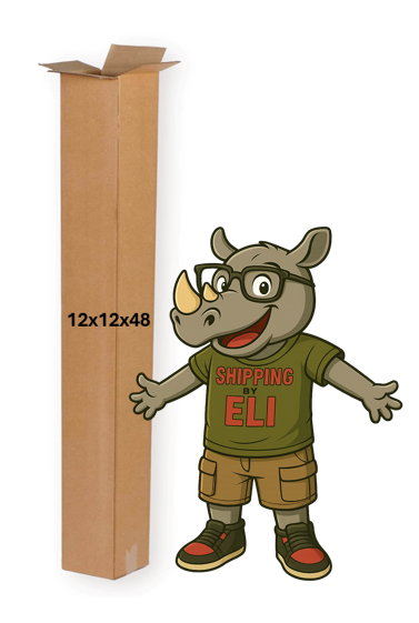 12x12x48 (200 lb strength) | SINGLE CARDBOARD BOX | TALL