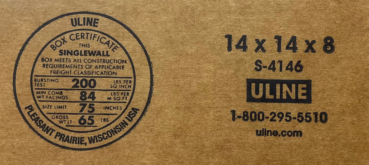 14x14x8 (200 lb strength) | 10 BOX BUNDLE