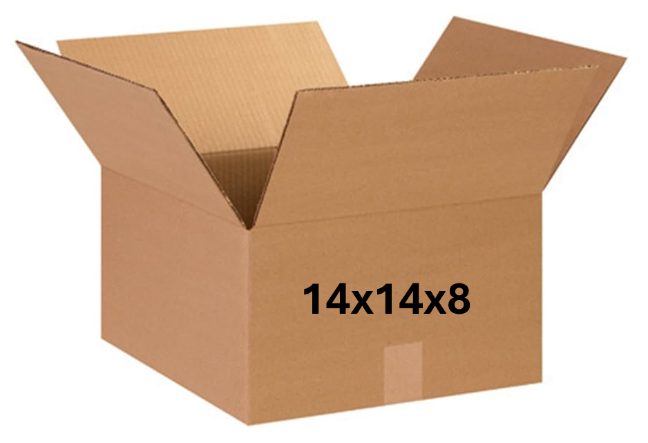 14x14x8 (200 lb strength) | SINGLE CARDBOARD BOX