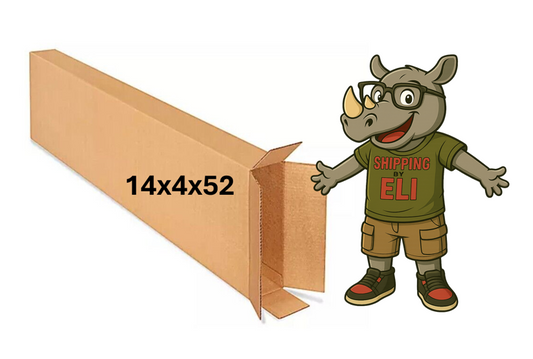 14x4x52 (200 lb strength) | SINGLE CARDBOARD BOX | SIDE LOADING