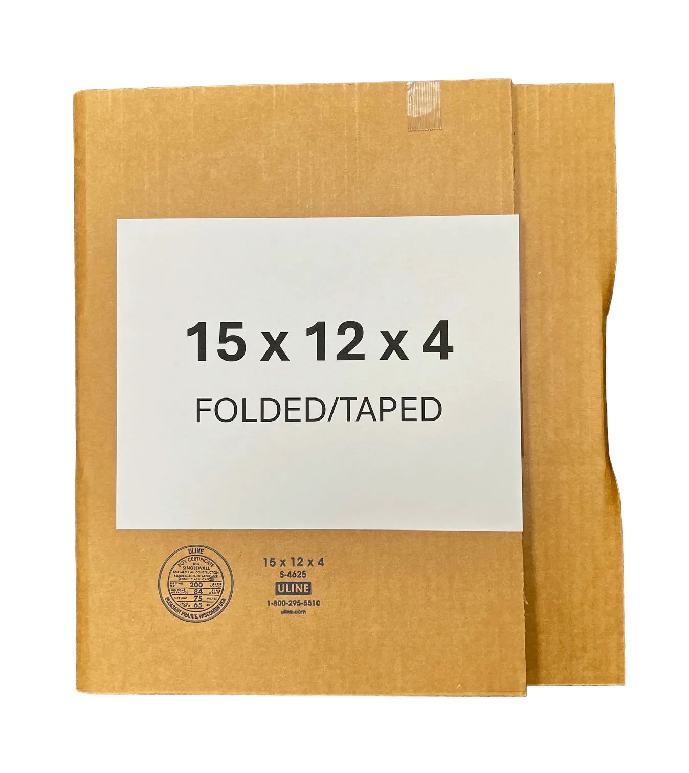 15x12x4 (200 lb strength) | SINGLE CARDBOARD BOX – SHIPPING by ELI