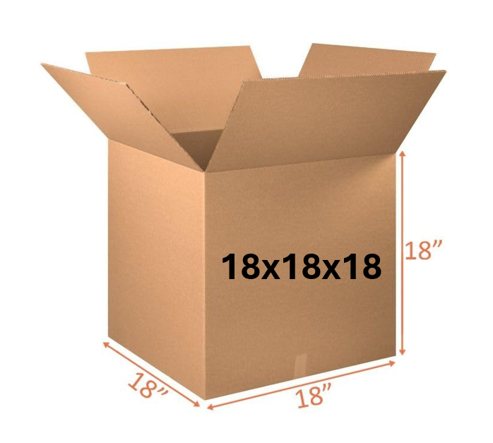 18x18x18 (200 lb strength) | SINGLE CARDBOARD BOX – SHIPPING by ELI