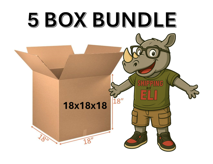 18x18x18 (200 lb strength) | 5 BOX BUNDLE