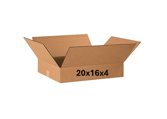 20x16x4 (200 lb strength) | SINGLE CARDBOARD BOX