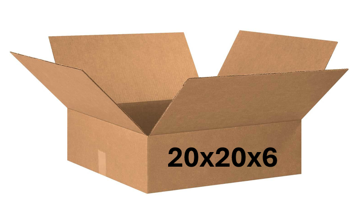 20x20x6 (200 lb strength) | SINGLE CARDBOARD BOX – SHIPPING by ELI