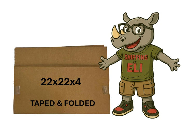 22x22x4 (200 lb strength) | SINGLE CARDBOARD BOX