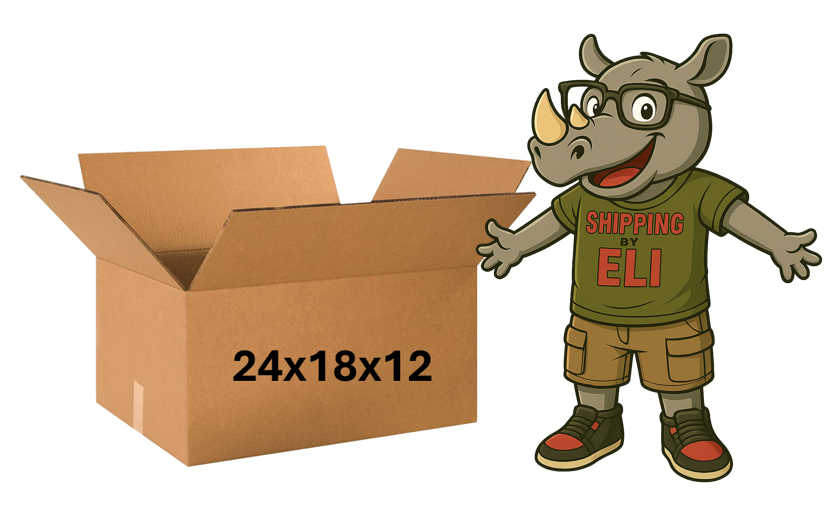 24x18x12 (200 lb strength) | SINGLE CARDBOARD BOX