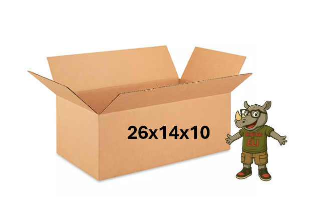 26x14x10 (200 lb strength) | SINGLE CARDBOARD BOX