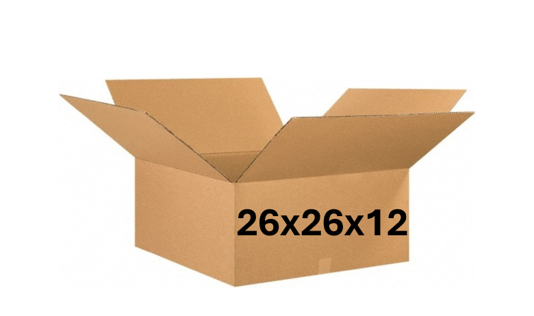 26x26x12 (275 lb strength) | SINGLE CARDBOARD BOX | DOUBLE WALL ...