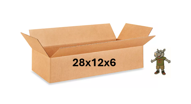 28x12x6 (200 lb strength) | SINGLE CARDBOARD BOX