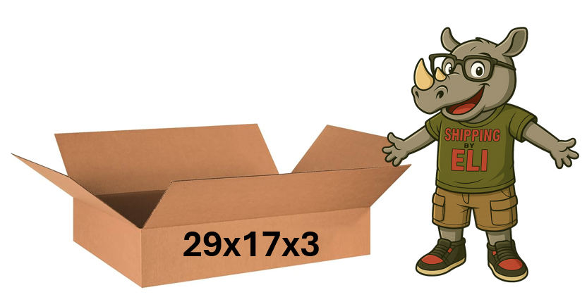 29x17x3 (200 lb strength) | SINGLE CARDBOARD BOX | TENNIS RACQUET BOX